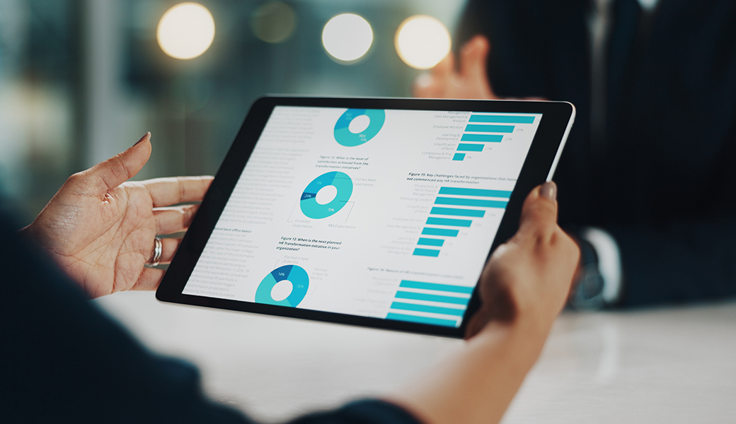 AI Finora Accounting Software on tablet