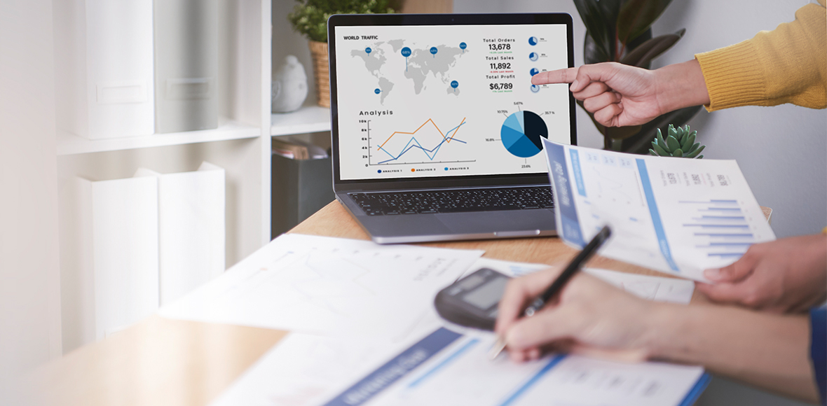 AI Finora Accounting Software on tablet