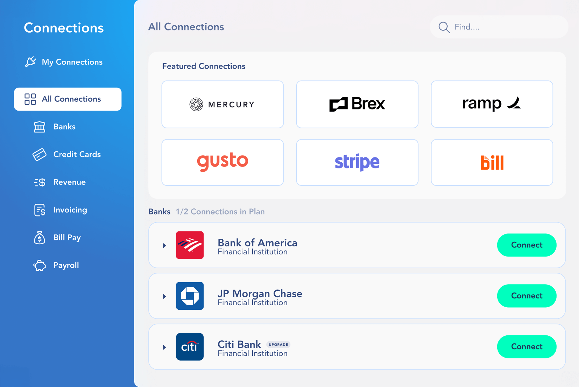 Finora Integrations Screenshot